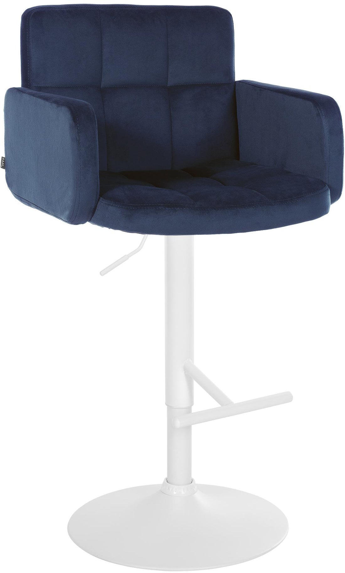 Fluwelen Barkruk - Velvet Design - Verstelbare Zithoogte en 360° Rotatie Kleur blauw