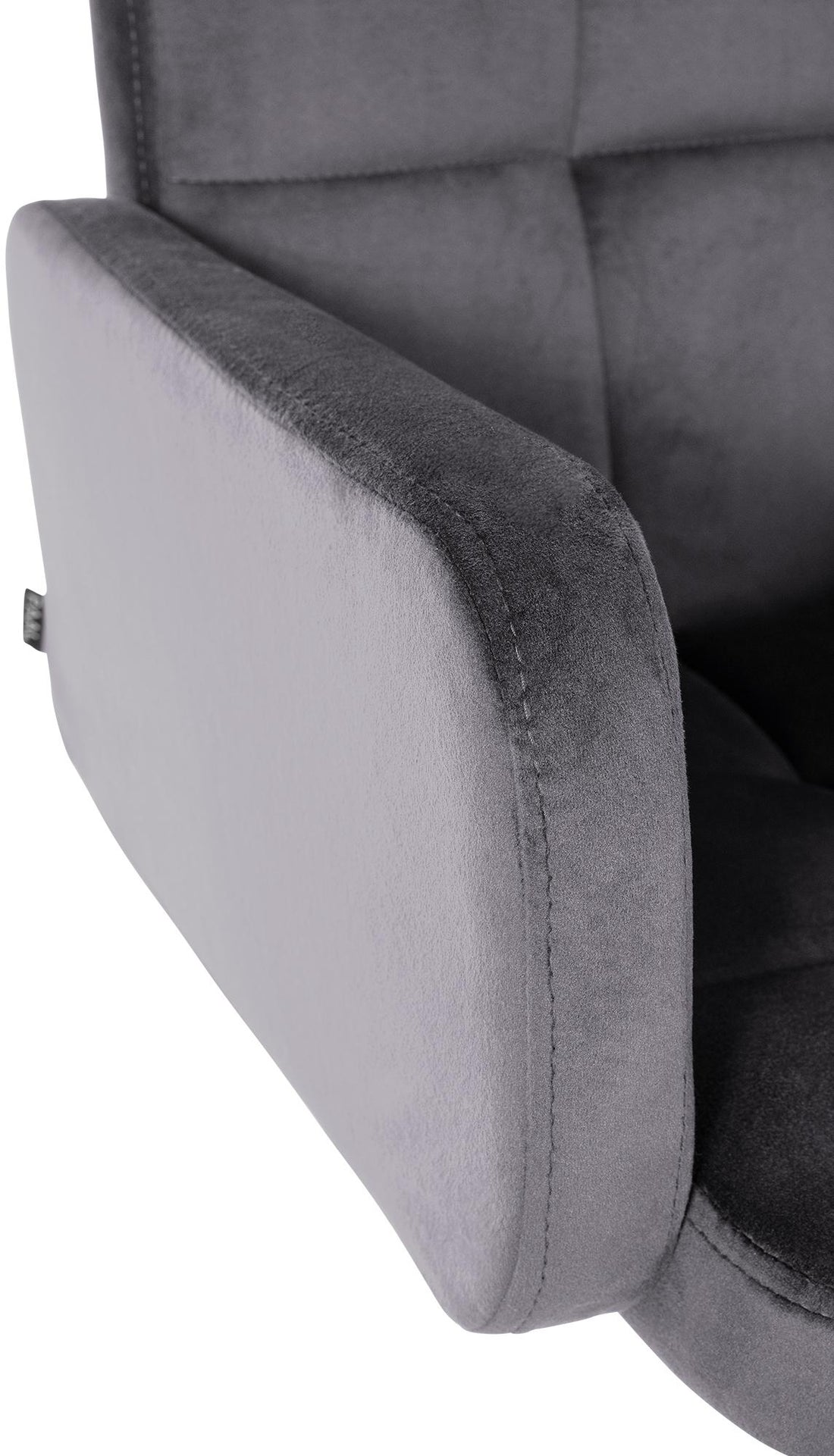 Fluwelen design barkruk - Stijlvolle kruk - Ergonomisch comfort, 360 graden draaibaar Kleur donkergrijs