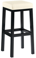 Barkruk met Metalen Frame - Hoge Kruk - Stabiel & Floor-Friendly Design Kleur crème Materiaal kunstleer