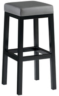 Barkruk met Metalen Frame - Hoge Kruk - Stabiel & Floor-Friendly Design Kleur grijs Materiaal kunstleer