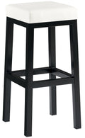 Barkruk met Metalen Frame - Hoge Kruk - Stabiel & Floor-Friendly Design Kleur wit Materiaal kunstleer