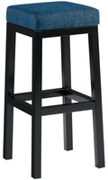 Barkruk met Metalen Frame - Hoge Kruk - Stabiel & Floor-Friendly Design Kleur blauw Materiaal Stof