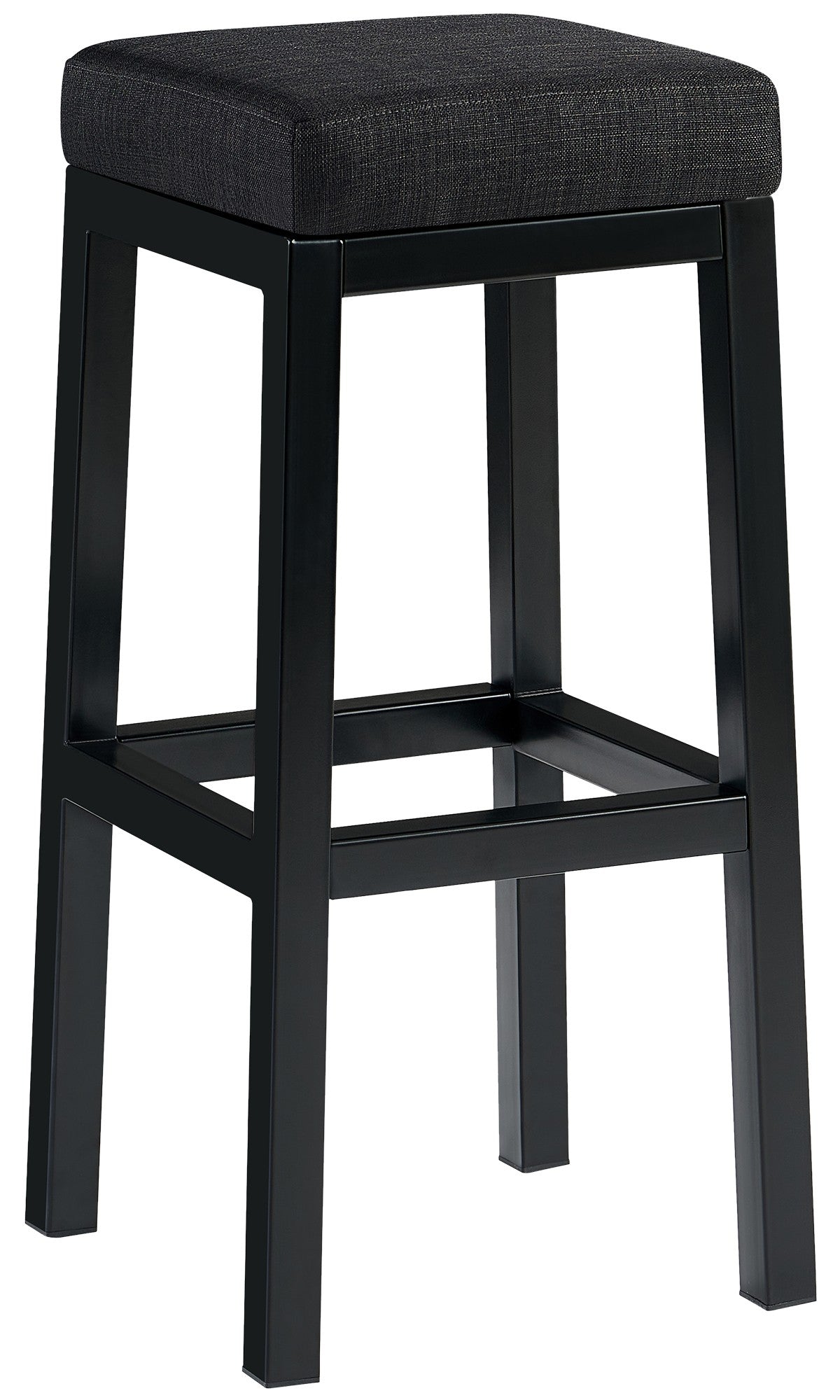 Barkruk met Metalen Frame - Hoge Kruk - Stabiel & Floor-Friendly Design Kleur donkergrijs Materiaal Stof