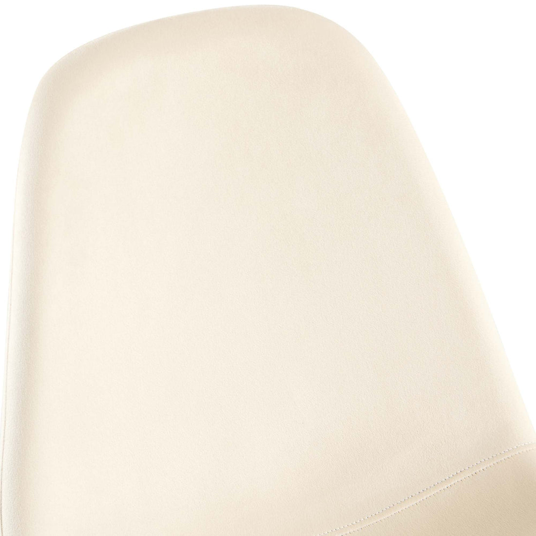 Set van 4 Moderne Eetkamerstoelen - Comfortabel - Onderhoudsvriendelijke Fluweel Bekleding Kleur crème