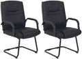 Set van 2 Eetkamerstoelen - Keukenstoelen - Ergonomisch & Modieus Design, Belastbaar tot 180 kg Kleur zwart/zwart