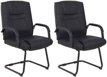 Set van 2 Eetkamerstoelen - Keukenstoelen - Ergonomisch & Modieus Design, Belastbaar tot 180 kg Kleur zwart/zwart