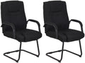 2-delige set Zwervende Stoelen - Moderne Design - Hoge Belastbaarheid 180kg - Polyester Stof Kleur zwart/zwart
