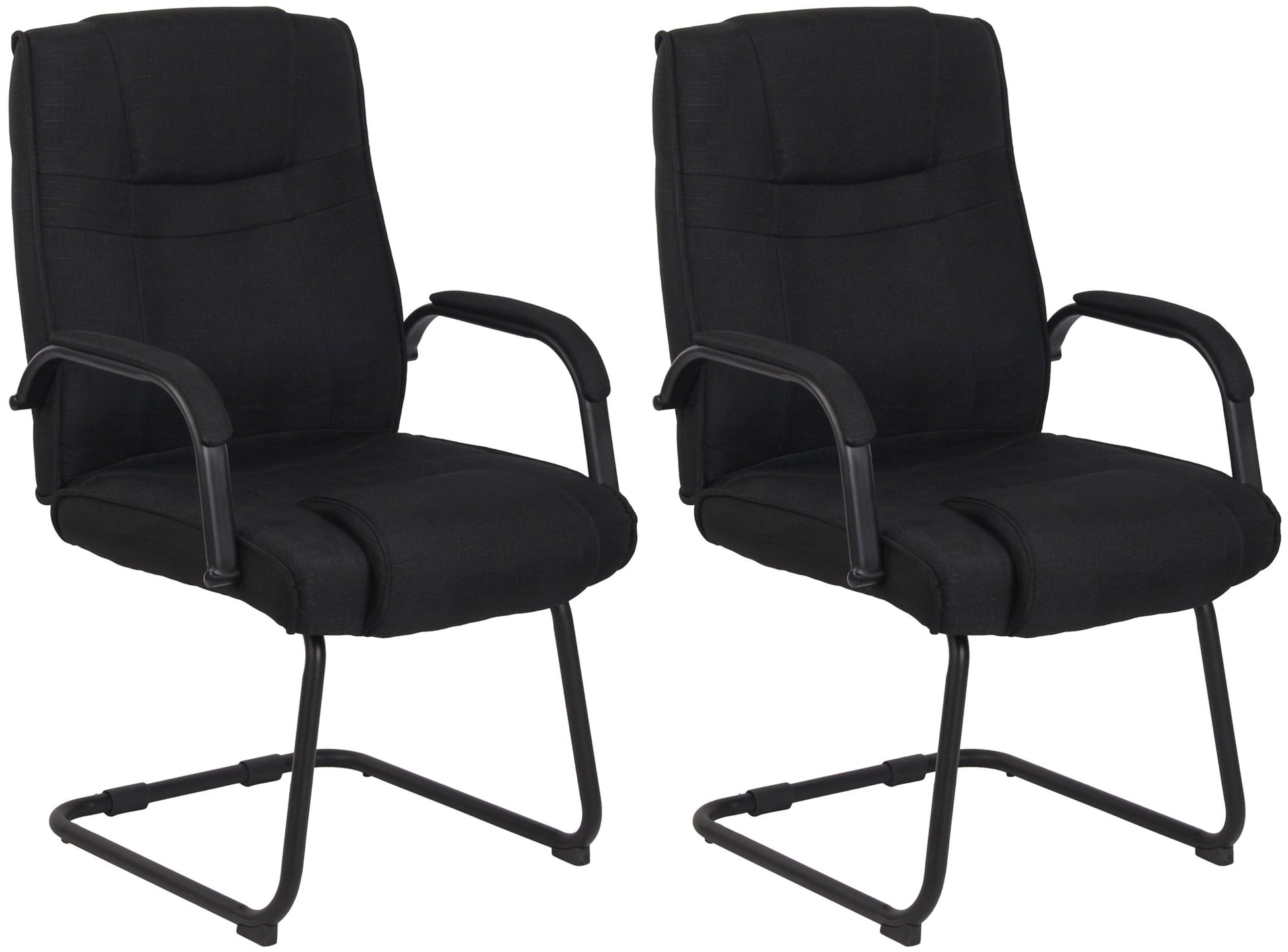 2-delige set Zwervende Stoelen - Moderne Design - Hoge Belastbaarheid 180kg - Polyester Stof Kleur zwart/zwart