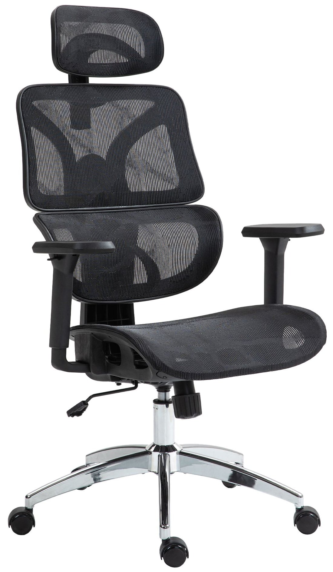 Ergonomische Bureaustoel - Kantoorstoel - Verstelbare Lendensteun & Hoofdsteun voor Optimaal Comfort Kleur zwart