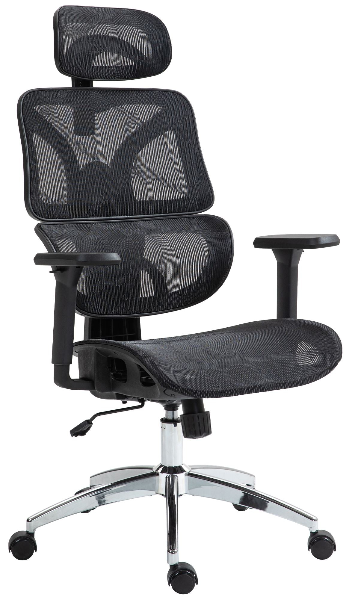 Ergonomische Bureaustoel - Kantoorstoel - Verstelbare Lendensteun & Hoofdsteun voor Optimaal Comfort Kleur zwart