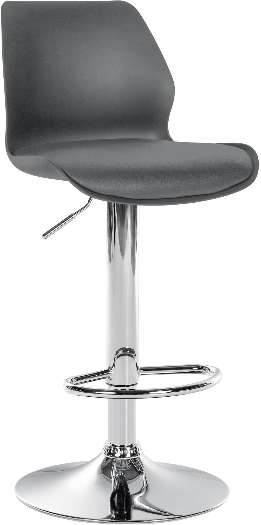 Barkruk - Hoge Kruk, In Hoogte Verstelbaar Comfort, Modern Design Kleur wit Materiaal KunstStof