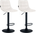 Set van 2 Kunstleren Barkrukken - Design Krukken - 360° Draaibare Zitting Kleur wit