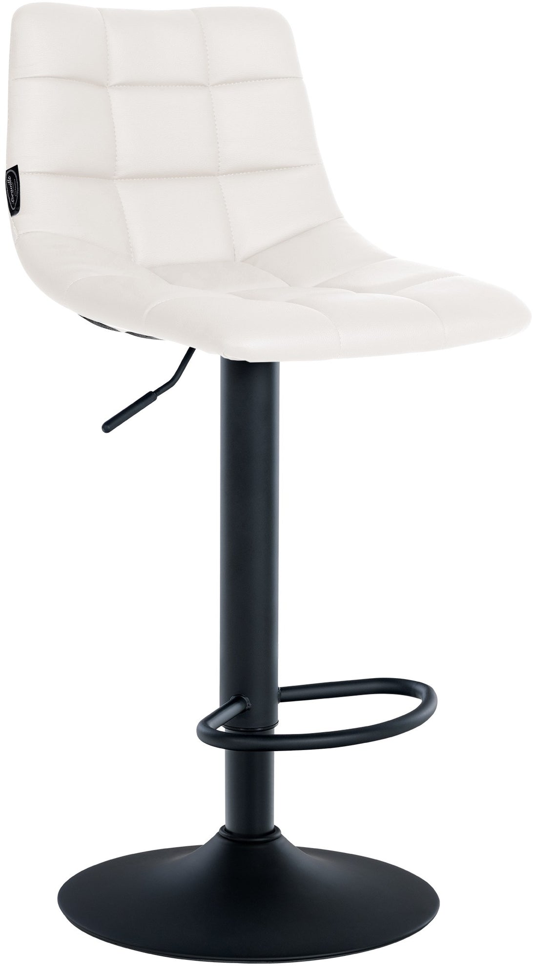 Set van 2 Kunstleren Barkrukken - Design Krukken - 360° Draaibare Zitting Kleur wit