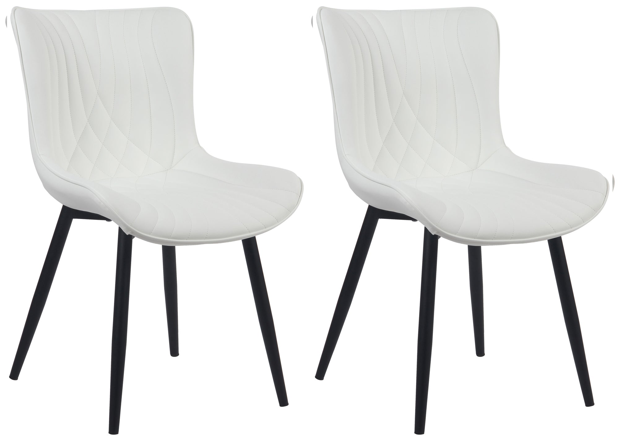 2-delige set Eetkamerstoelen - Keukenstoelen - Ultiem Comfort en Duurzaamheid Kleur wit