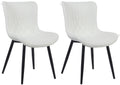 2-delige set Eetkamerstoelen - Keukenstoelen - Ultiem Comfort en Duurzaamheid Kleur wit