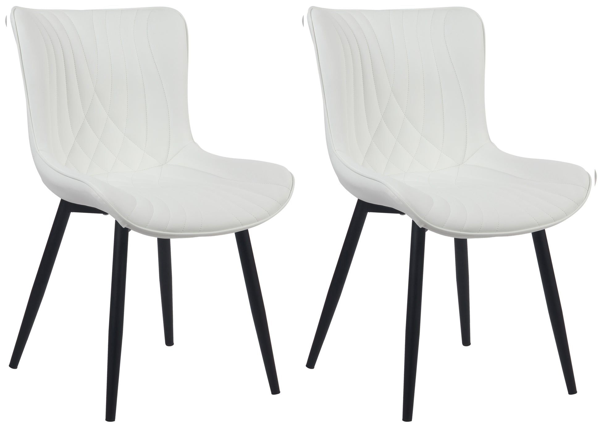 2-delige set Eetkamerstoelen - Keukenstoelen - Ultiem Comfort en Duurzaamheid Kleur wit
