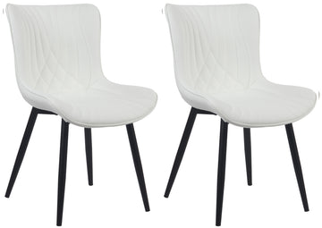 2-delige set Eetkamerstoelen - Keukenstoelen - Ultiem Comfort en Duurzaamheid Kleur wit