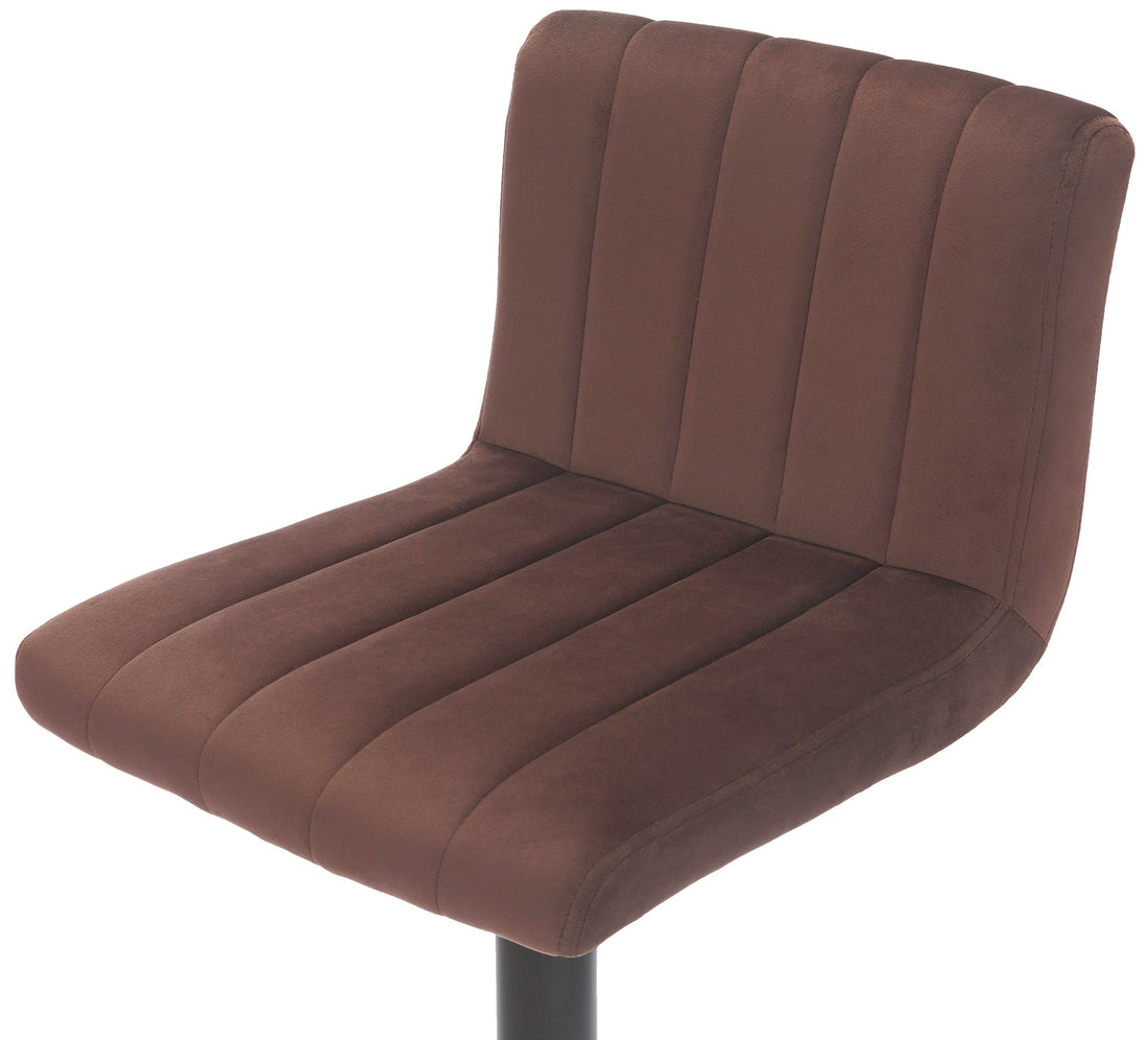 2-delige Set Luxe Barkrukken - Krukken - Fluweel Zitgedeelte, Voor Uitstekend Zitcomfort Kleur bruin