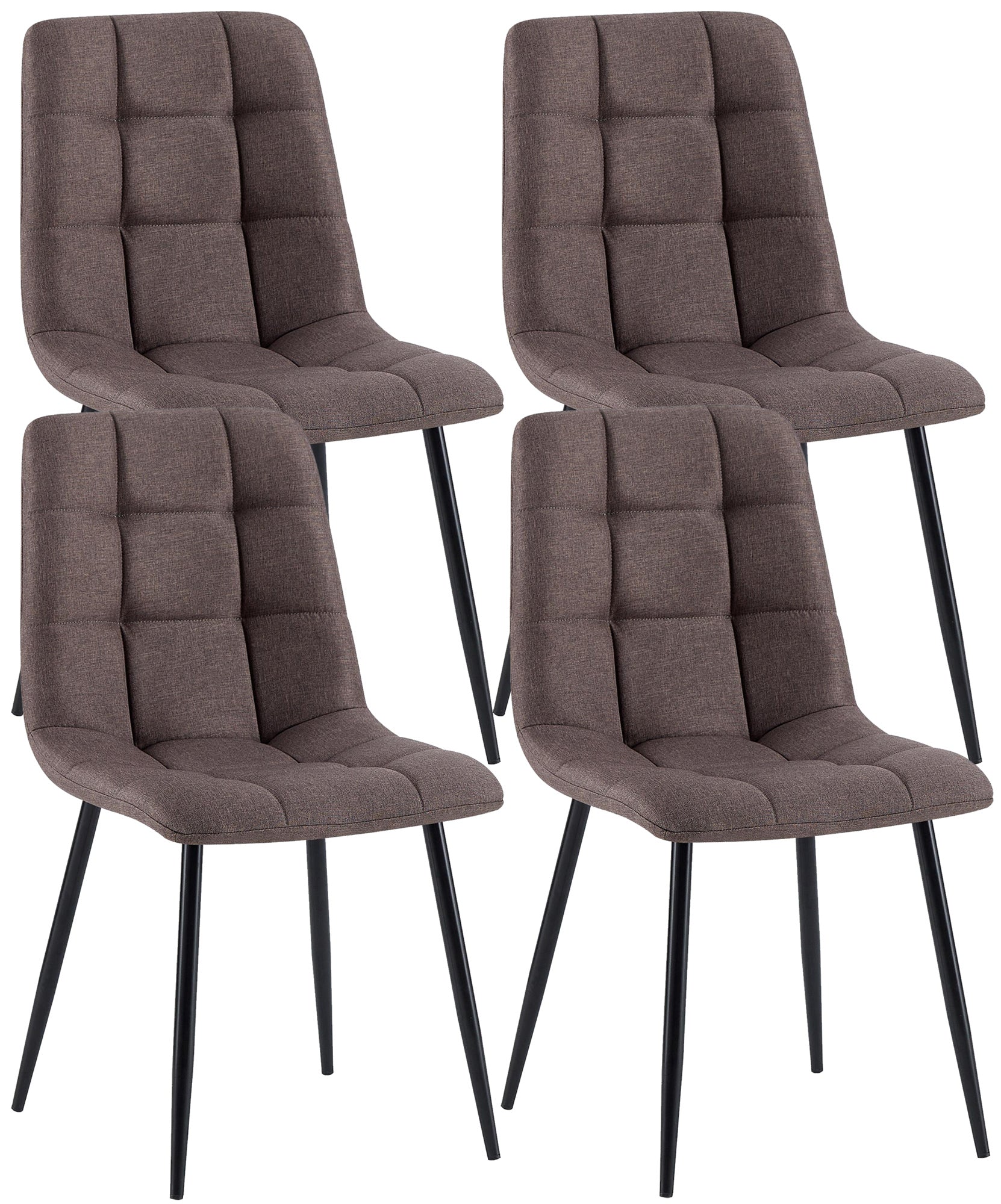Comfortabele Eetkamerstoel - Dineren - Moderne Look, Optimale Zitcomfort, Vloerbeschermers Kleur bruin