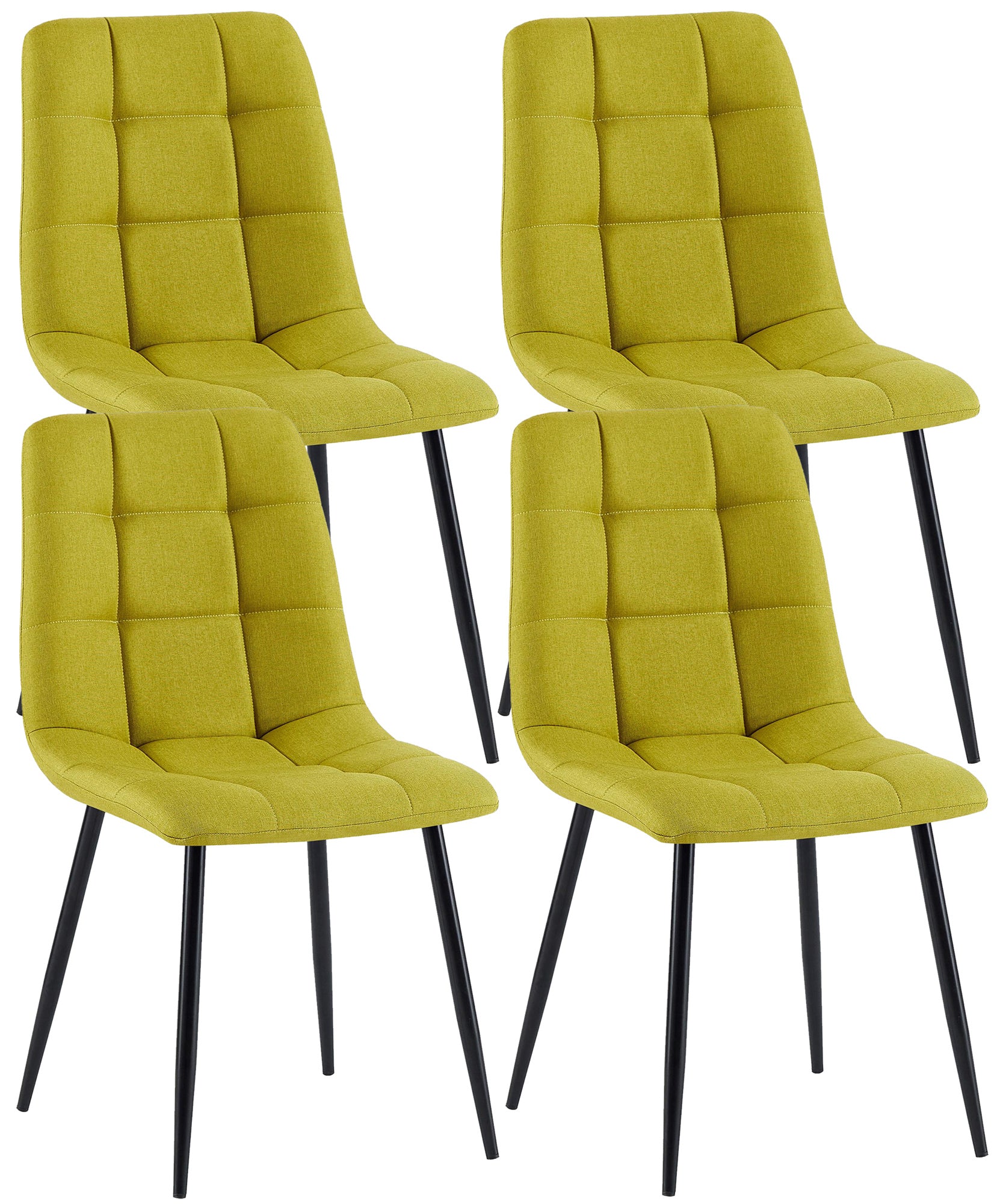 Comfortabele Eetkamerstoel - Dineren - Moderne Look, Optimale Zitcomfort, Vloerbeschermers Kleur groen