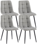 Comfortabele Eetkamerstoel - Dineren - Moderne Look, Optimale Zitcomfort, Vloerbeschermers Kleur lichtgrijs