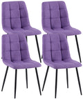 Comfortabele Eetkamerstoel - Dineren - Moderne Look, Optimale Zitcomfort, Vloerbeschermers Kleur lila