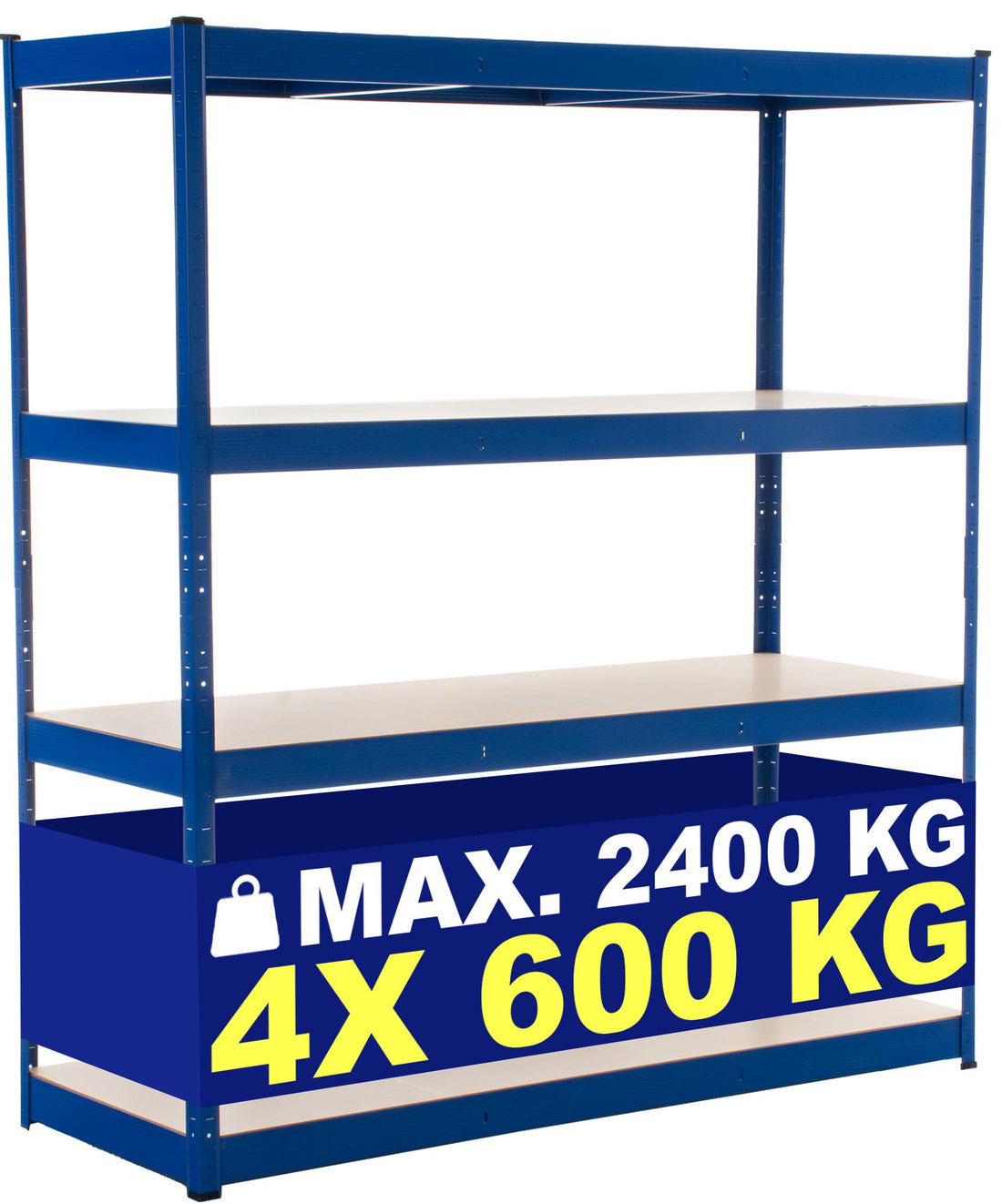 Zwaar Draagvermogen Opslagrek - Metalen Stelling - Flexibele Plankhoogte, 2,4 Ton Capaciteit Kleur rood