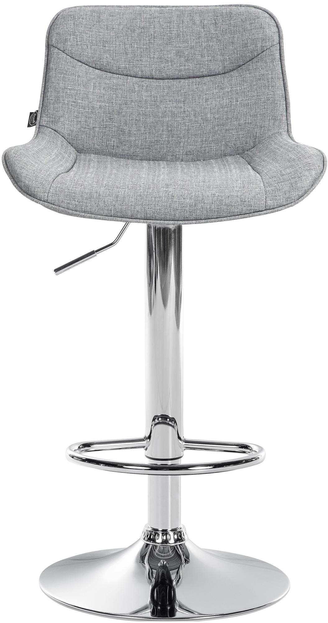 Verstelbare Stoffen Barkruk - Ergonomische Draaibare Zitting, 360° Flexibiliteit en Comfort Kleur grijs