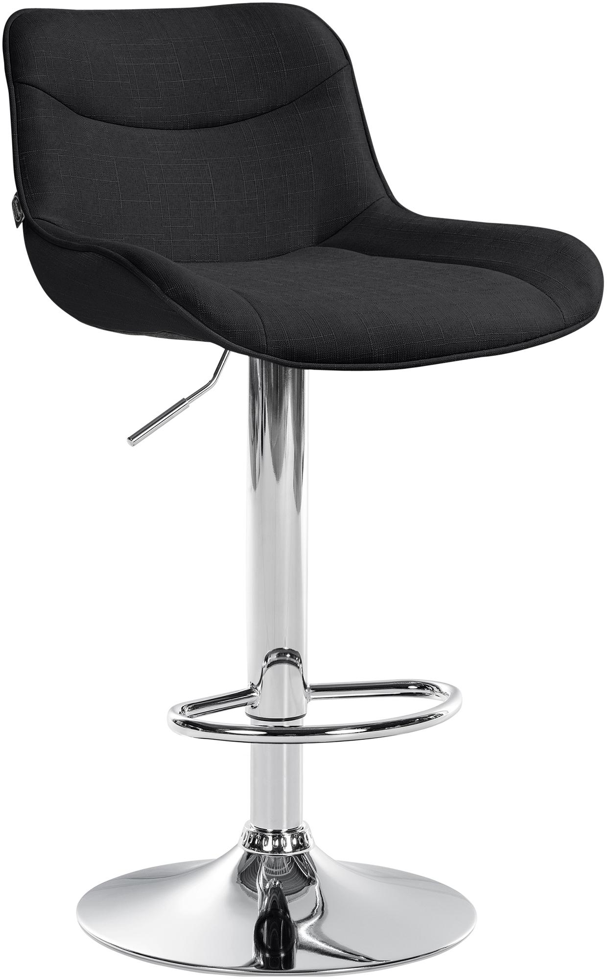 Barkruk Stof - Barstoel - Hoogteverstelbaar & Ergonomisch Design Kleur zwart