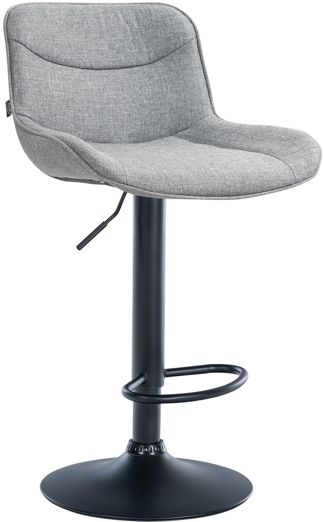 Barkruk met Stoffen Bekleding - Gestoffeerde Kruk - Ergonomisch Comfort, Verstelbaar Design Kleur grijs