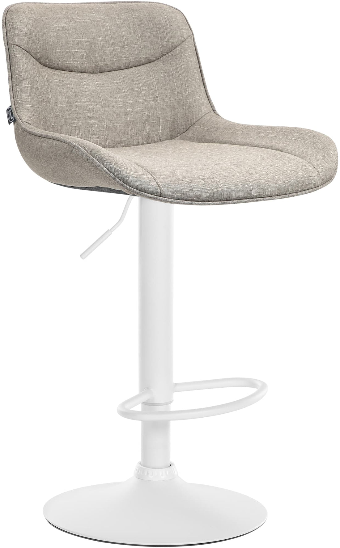 Barkruk - Hoge Kruk - Draaibaar Comfort - Stoffen Bekleding, Ergonomisch Design - 360 Graden Kleur taupe