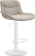 Barkruk - Hoge Kruk - Draaibaar Comfort - Stoffen Bekleding, Ergonomisch Design - 360 Graden Kleur taupe