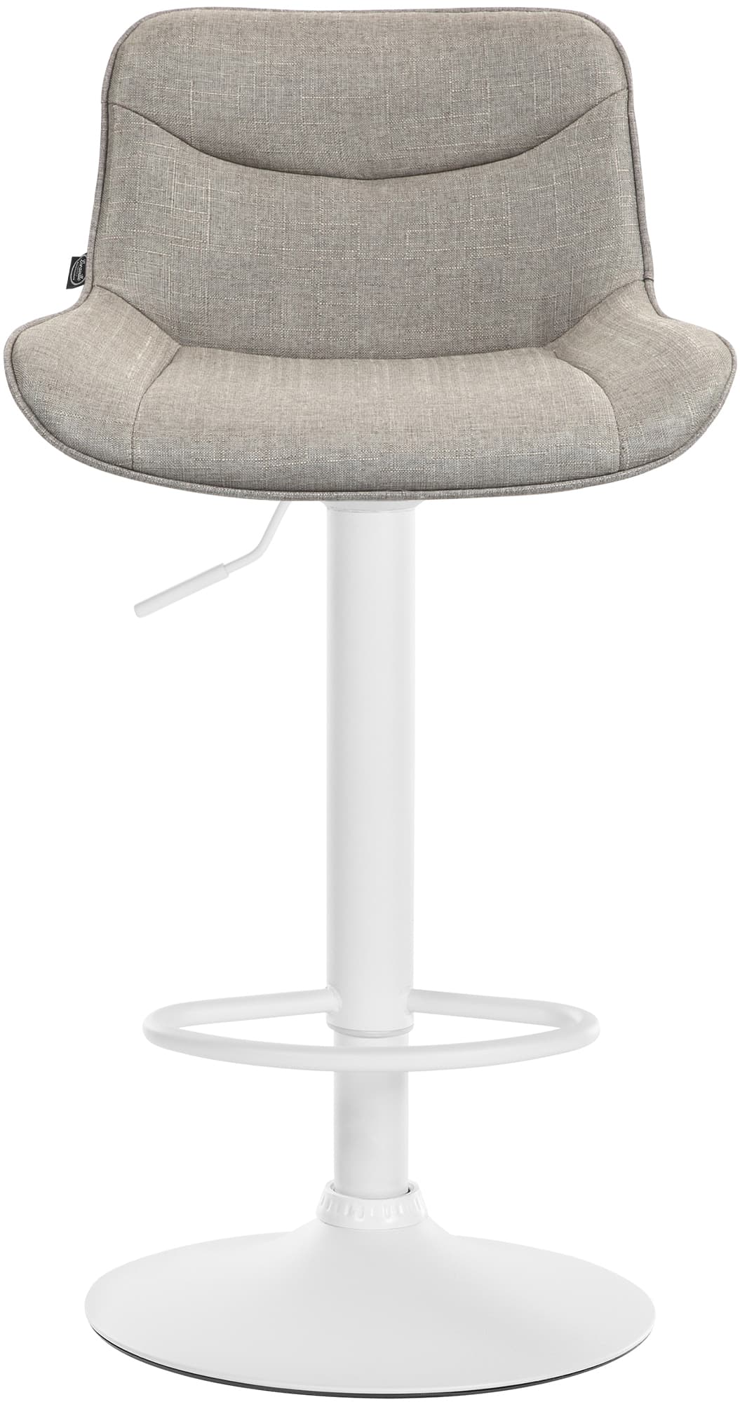 Barkruk - Hoge Kruk - Draaibaar Comfort - Stoffen Bekleding, Ergonomisch Design - 360 Graden Kleur taupe