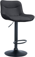 Kunstleren Barkruk - Design Kruk - Ergonomisch Comfort, Verstelbare Hoogte Kleur zwart Onderstel Kleur zwart