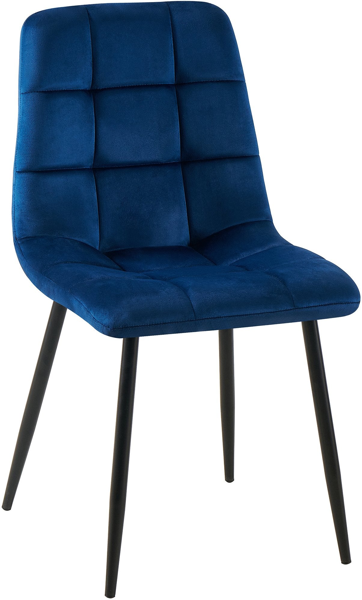 Eetkamerstoel Samt - Fluwelen Zitting, Onderhoudsvriendelijk Comfort Kleur donkerblauw
