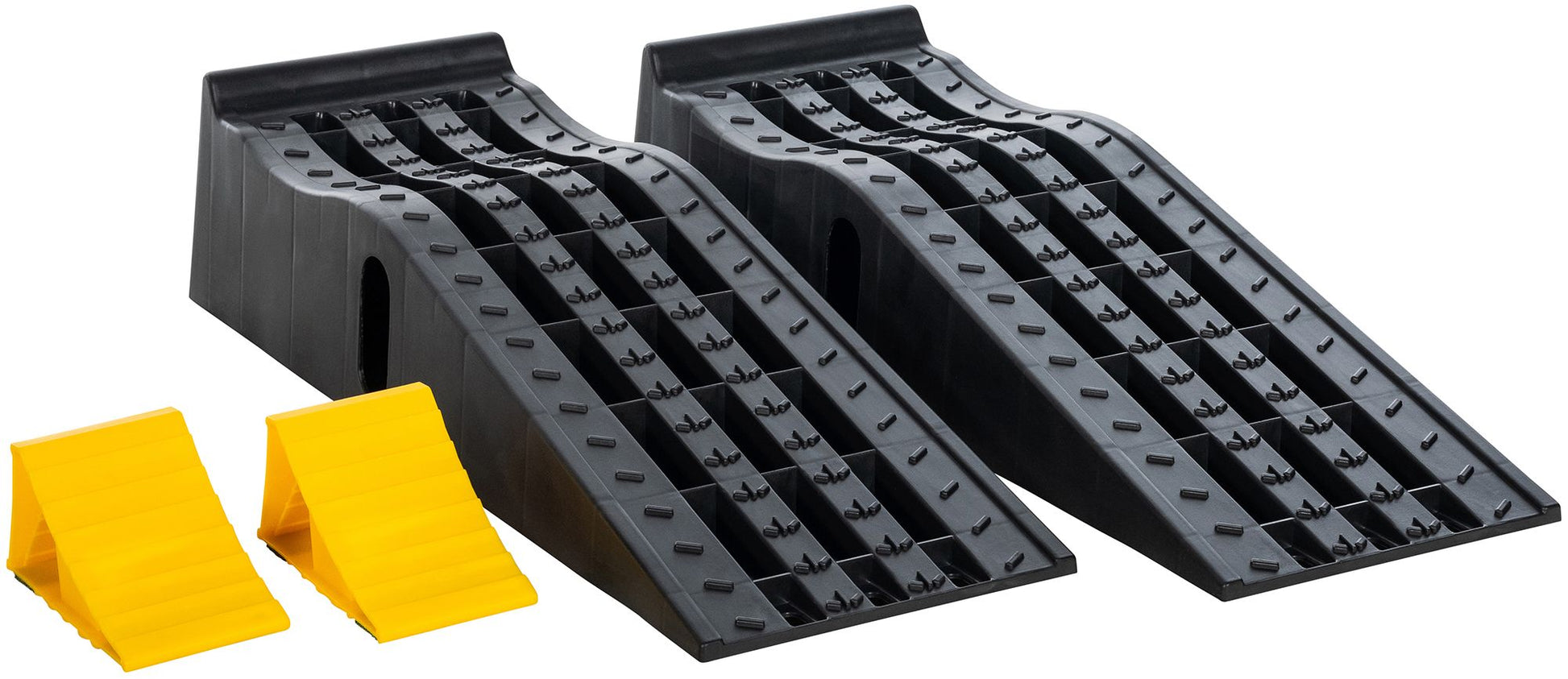 Oprijrampen Set - Autoblokken - Extra Veiligheid en Stabiliteit Inhoud set Laadklep + wielkeg