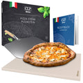 Pizzasteen-Set Cordieriet - Baksteen - Inclusief Pizzaschieber voor Krokante Bodems Inhoud set Pizzasteen+Schieber