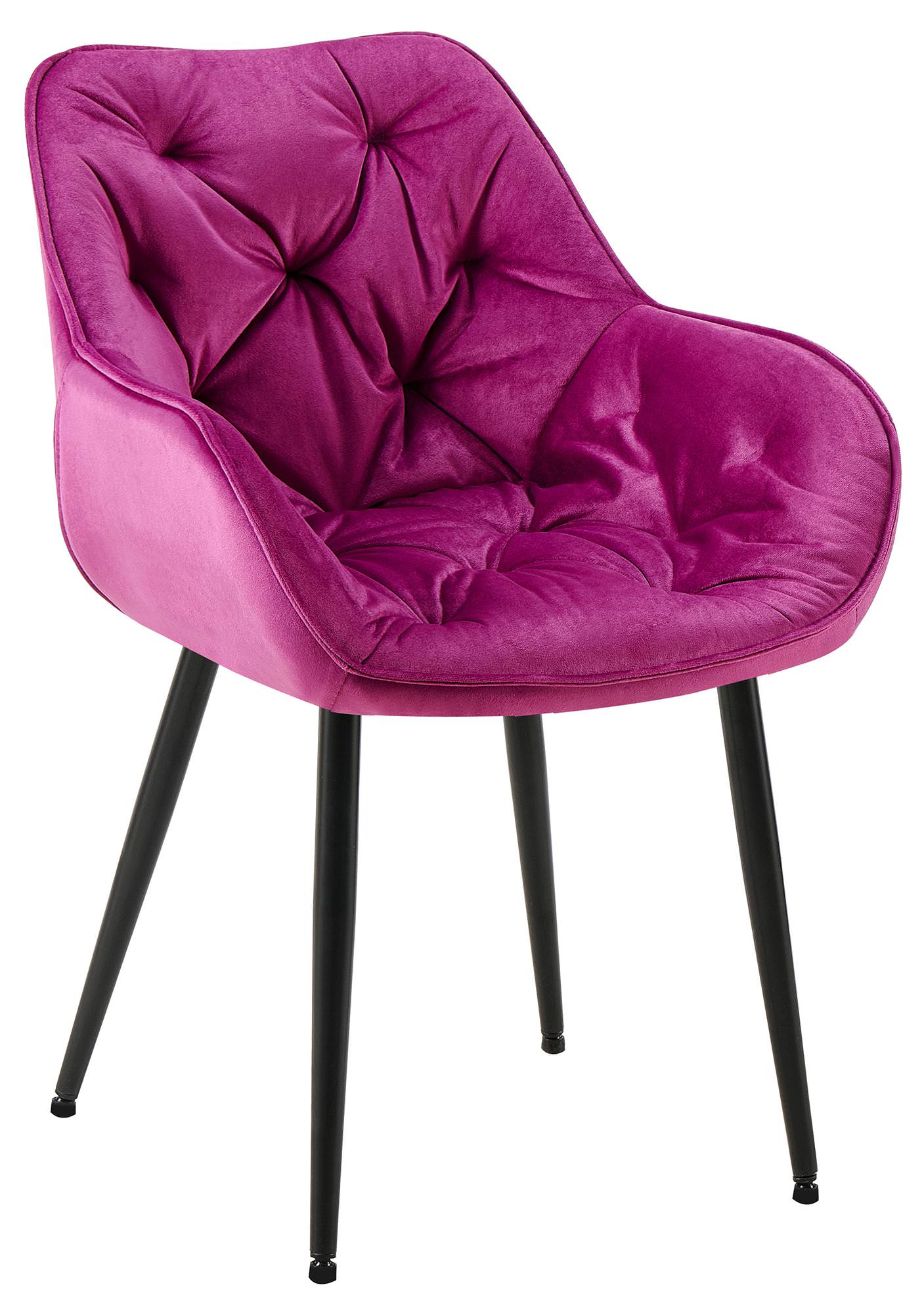 Eetkamerstoel Fluweel - Fauteuil-stijl - Hoog Comfort & Onderhoudsvriendelijk Kleur lila