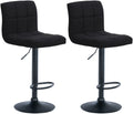 Set van 2 Verstelbare Barkrukken - Keukenkrukken - Hoogteverstelbaar Comfort Kleur zwart