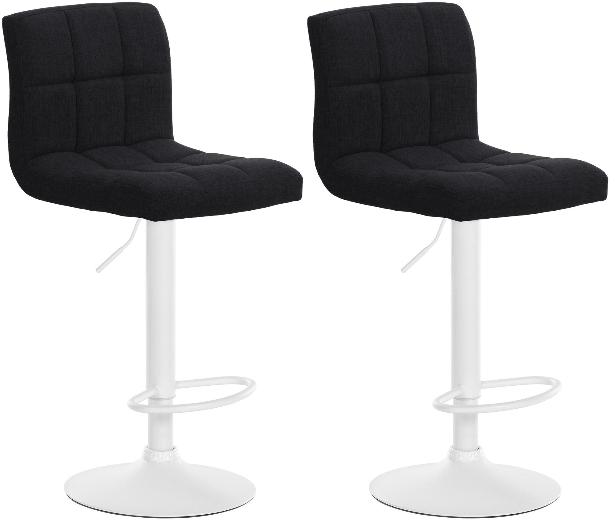 Set van 2 Barkrukken - Hoge Stoelen - 360° Draaibaar Design, Hoogte Verstelbaar Comfort Kleur zwart