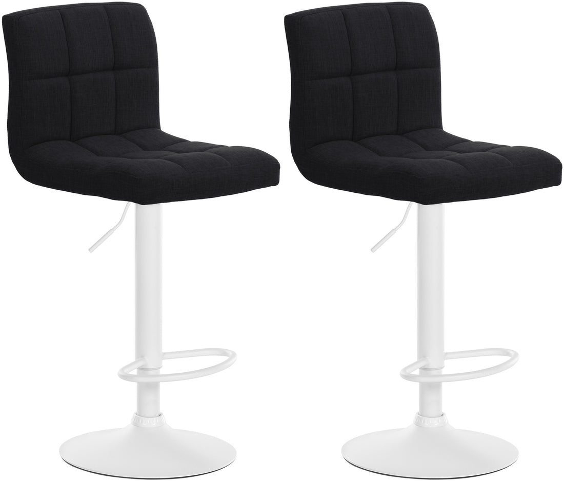 Set van 2 Barkrukken - Hoge Stoelen - 360° Draaibaar Design, Hoogte Verstelbaar Comfort Kleur zwart