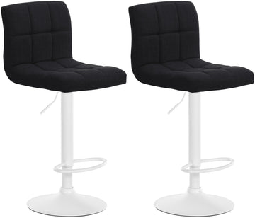Set van 2 Barkrukken - Hoge Stoelen - 360° Draaibaar Design, Hoogte Verstelbaar Comfort Kleur zwart