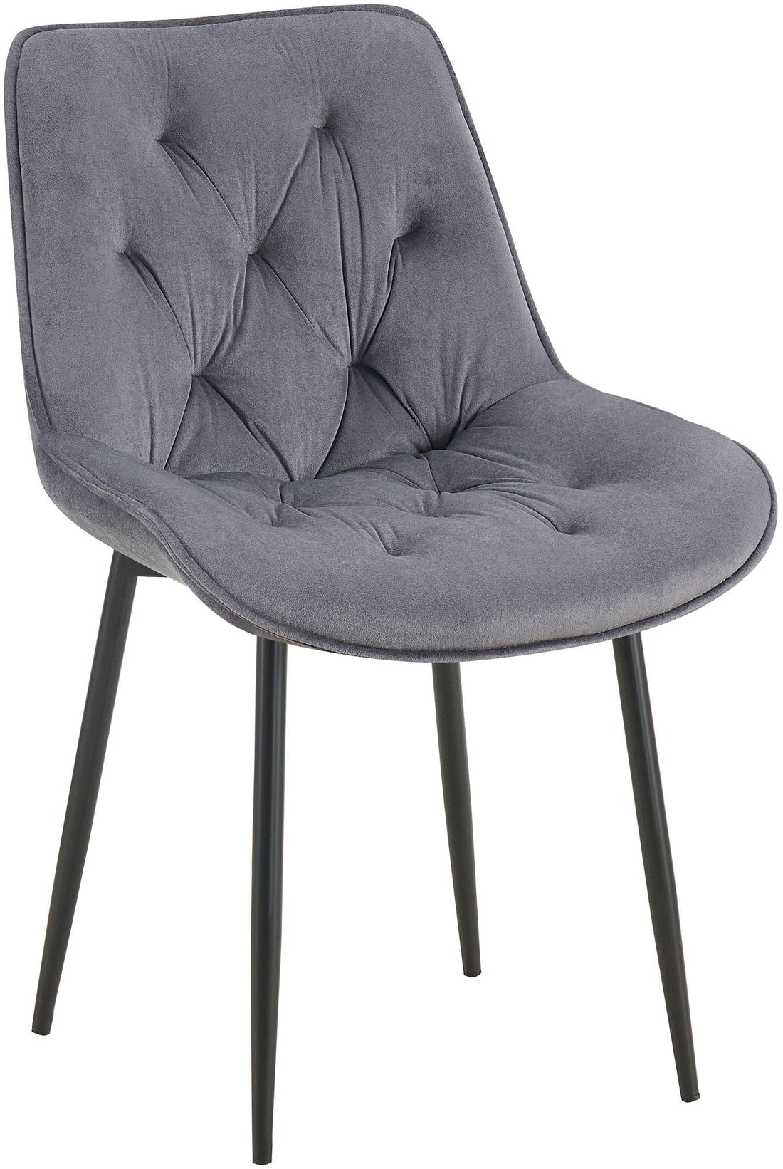 Moderne Eetkamerstoel - Keukenstoel - Hoog Zitcomfort - Fluwelen Bekleding Kleur blauw
