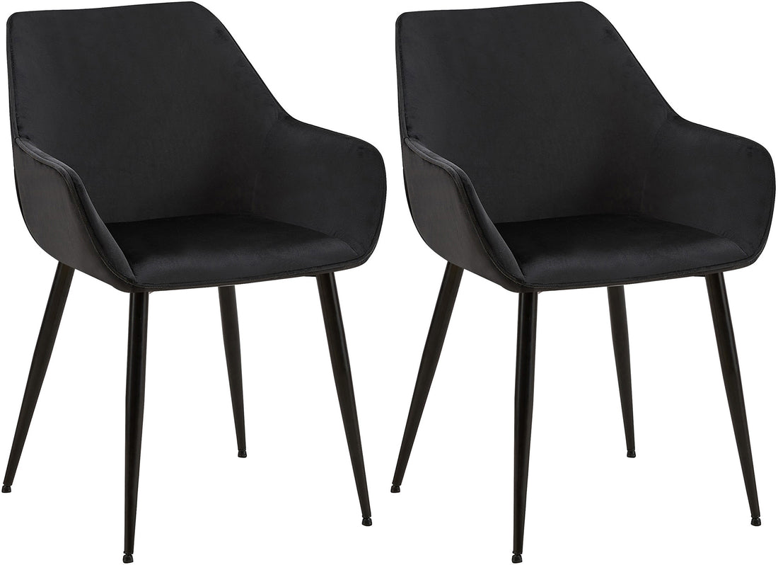 2-delige set Eetkamerstoelen - Fauteuils - Robuuste constructie, Hoog comfort Kleur crème Materiaal Stof