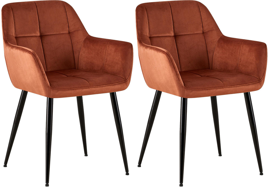 2-delige set Eetkamerstoel Fluweel - Stoelen - Comfortabel Zitcomfort, Onderhoudsvriendelijk Design Kleur blauw