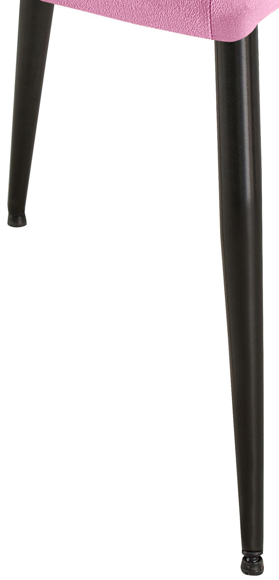 2 fluweelroze Eetkamerstoelen - Moderne Stoelen, Hoog zitcomfort Kleur roze (licht)