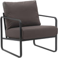Loungestoel Relaxstoel - Comfortabele Zithouding, Metaal Frame - Kunstleer of Stof Kleur bruin Materiaal kunstleer