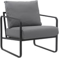 Loungestoel Relaxstoel - Comfortabele Zithouding, Metaal Frame - Kunstleer of Stof Kleur grijs Materiaal kunstleer
