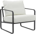 Loungestoel Relaxstoel - Comfortabele Zithouding, Metaal Frame - Kunstleer of Stof Kleur wit Materiaal kunstleer