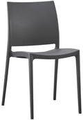 Tuinstoel - Buitenstoel - UV-bestendig Kunststof, Weerbestendige Comfortstoel Kleur donkergrijs